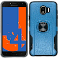 Miniatyrbillede 1 af 11: Stilrent Skal med Ringh�llare - Samsung Galaxy J4 2018 Mörkblå
