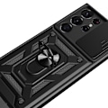 Miniatyrbilde 10 av 11: Samsung Galaxy S22 Ultra - Stilrent Skal med Smart Ringhållare Grön