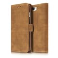 Plånboksfodral i Retrodesign från LEMAN till iPhone 8 Plus Brun