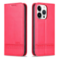 Miniatyrbilde 1 av 11: iPhone 15 pro - Pl�nboksfodral i L�der med 3-kortfack Red