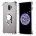 Exklusivt Silikonskal med Ringhållare - Samsung Galaxy S9 Silver