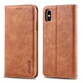 Miniatyrbilde 3 av 11: iPhone XS Max - Smart Praktiskt Plånboksfodral Brun Brun