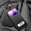 Miniatyrbild 6 av 11: iPhone 16 Pro - Stilrent Leman läderskal för optimalt skydd Svart