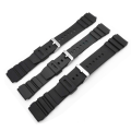 Miniatyrbild 7 av 11: Stilrent Slittåligt Gummi Klockarmband Svart 20mm