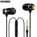 Miniatyrbilde 1 av 11: NKOBEE In-ear Hörlurar med Mic In-lineControl (Original) Guld
