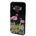 Miniatyrbilde 3 av 8: Black Flamingo - Retroskal av silikon för iPhone X/XS