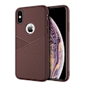 Miniatyrbild 10 av 11: iPhone X/XS - Skyddande Skal från LEMAN Brun