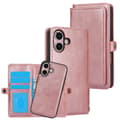 iPhone 16 Plus - Praktiskt Robust 2-1 Plånboksfodral Roséguld