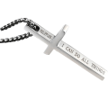 Miniatyrbillede 2 af 8: Stilrent Simpel Design Kors Halsband Svart