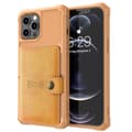iPhone 12 Pro Skal med Korthållare Brun