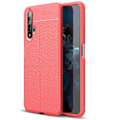 Miniatyrbillede 3 af 11: Huawei Nova 5T - AUTO FOCUS Litchi Design Skyddsskal Mörkblå