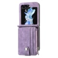 Pikkukuva 1 / 11: Galaxy Z Flip 5 5G - 2 in 1 Plånboksfodral med kortfack Lila