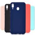 Pikkukuva 4 / 11: Genomtänkt Silikonskal Mattbehandlat - Samsung Galaxy A40 Mörkblå