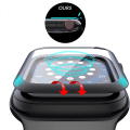 Pikkukuva 11 / 11: Apple Watch Series 1/2/3 38/42mm Skärmskydd Svart ram (3-pack) Svart 42mm