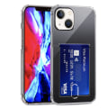 Miniatyrbilde 6 av 11: iPhone 13 Mini - Smart Skyddsskal med Korthållare Fluorescerande Gul