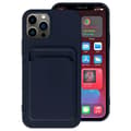 iPhone 12 Pro Max - Mobilskal med Korthållare Mörkblå