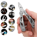 Miniatyrbild 2 av 11: Professionell Slittålig Multifunktionell 9 i 1 Fickkniv Silver