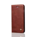 LEMAN Stilrent Plånboksfodral för iPhone X/XS Mörkbrun