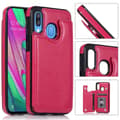 Samsung Galaxy A40 - Stilsäkert Skyddsskal med Kortfack NKOBEE Rosaröd