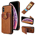 Pikkukuva 4 / 11: iPhone XR - Skyddande Skal med Kortfack Mörkbrun Mörkbrun