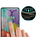 Pikkukuva 9 / 11: Samsung A51 2.5D Anti-Spy 3-PACK Näytönsuoja Kehys 9H 0,3mm Svart