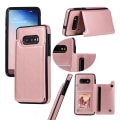 Miniatyrbilde 6 av 11: Samsung Galaxy S10e - NKOBEE Läderskal med Plånbok/Kortfack Rosaröd