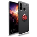 Miniatyrbilde 4 av 10: Huawei P30 Lite - Praktiskt Silikonskal med Ringhållare (EPIC) Röd