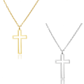 Pikkukuva 3 / 5: Kors Halsband Lättvikt Bekväm Silver