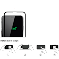 Pikkukuva 5 / 11: iPhone X/XS 2-PACK Skärmskydd 2.5D Ram 9H 0,3mm Svart Svart