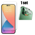 Pikkukuva 3 / 11: 3-PACK iPhone 14 Pro 1 Set Sk�rmskydd + Kameralinsskydd HD 0,3mm Transparent