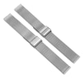 Miniatyrbilde 3 av 9: Profesjonelt slitesterkt rustfritt stål klokkereim Silver 20MM
