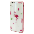 Miniatyrbilde 5 av 6: Elegant Skyddskal till iPhone 6/6S Plus (Härdat glas) Flamingo