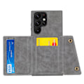 Miniatyrbilde 8 av 11: Samsung Galaxy S24 Ultra -  Lyxigt PC-läder retro flip-fodral i plånboksstil Grey