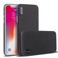 Miniatyrbillede 3 af 6: iPhone XS Max - Professionellt Karbon-Design Skyddsskal Svart