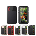 Pikkukuva 3 / 11: iPhone XS Max - Heavy Duty Skyddande Skal i Aluminum (EXXO) Svart