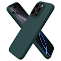 Miniatyrbild 1 av 11: iPhone 16 Pro - Effektivt Skal i Slät Silikon Mörkgrön