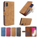 Pikkukuva 6 / 11: Plånboksfodral i Retrodesign (LEMAN) - iPhone XS Max Gråsvart
