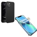 iPhone 14 - Mattbehandlat Tunt Skal & Hydrogel Skärmskydd Svart