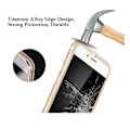 Miniatyrbild 3 av 4: iPhone 7 (2-PACK) HuTech Skärmskydd 3D-Aluminiumram Guld