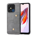 Pikkukuva 1 / 11: Lyxigt PC Läder Retro Flip Plånboksfodral För Xiaomi Redmi 12C Grey