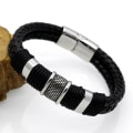 Miniatyrbillede 2 af 11: Stilsäkert Armband i Flätat PU-Läder Guld 19CM 