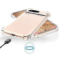 Miniatyrbillede 10 af 11: Google Pixel 9 - Reptåligt och Transparent Silikon Skal Rosa/Grön