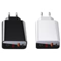Miniatyrbilde 4 av 9: Praktiskt Type-C USB Väggadapter BASEUS Svart Svart