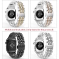 Miniatyrbilde 4 av 9: Apple Watch 38mm - Stilren stållänk Silver-Guld