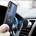 Pikkukuva 7 / 11: Skal med Ringhållare - Samsung Galaxy A50 Marinblå/Silver