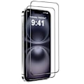 Miniatyrbillede 2 af 11: iPhone 16 Pro Skärmskydd 2.5D HD 0,3mm (Svart Ram) Transparent