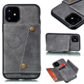 Miniatyrbilde 1 av 11: iPhone 11 - Praktiskt Skal med Kortfack (RETRO) Grå