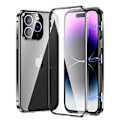 Miniatyrbilde 3 av 11: iPhone 16 Pro - Stilrent Magnetiskt Dubbelsidigt Skal Svart