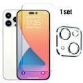 Miniatyrbillede 2 af 11: iPhone 15 - 2-Pack Skärmskydd + Kameralinsskydd HD 0,3mm Transparent