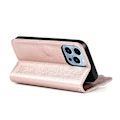 Miniatyrbild 5 av 11: Elegant plånboksfodral i mikrofiberläder med dragkedja - iPhone 15 Pro Röd